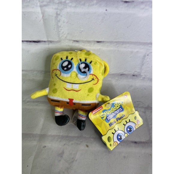 Nickelodeon Toys Nickelodeon Spongebob Squarepants Mini Stuffed Plush Keychain Clip On Toy
